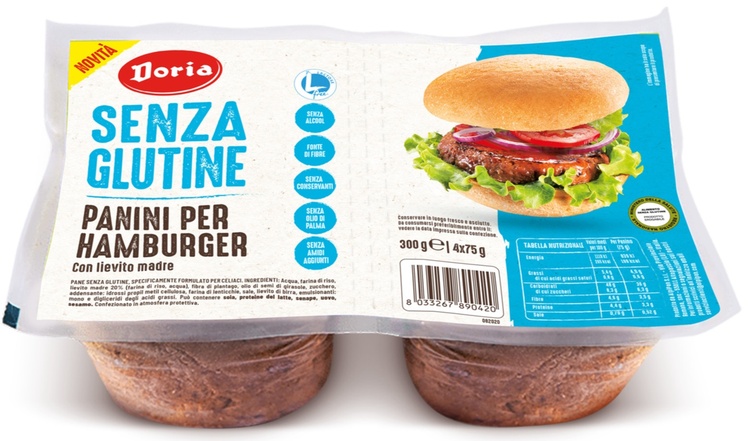 DORIA PANINI HAMBURGER 4X75 G - Farmacia Murachelli Di Putelli dr. Giovanni