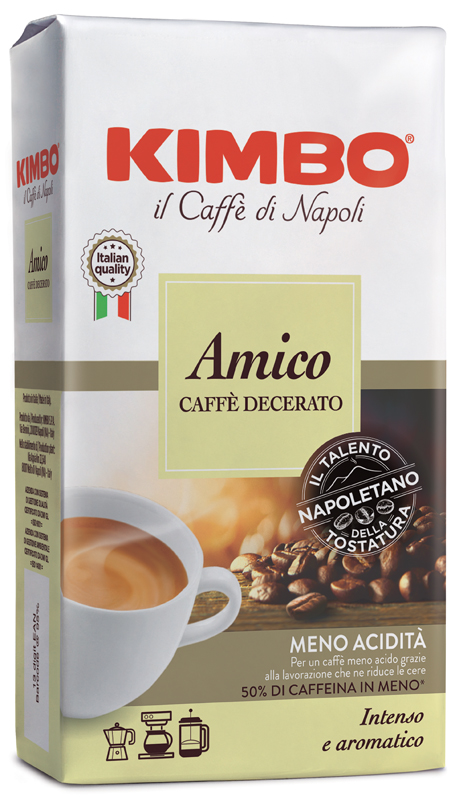 KIMBO AMICO CAFFE' TORREFATTO DECERATO E MACERATO 225 G - Farmacia Murachelli Di Putelli dr. Giovanni