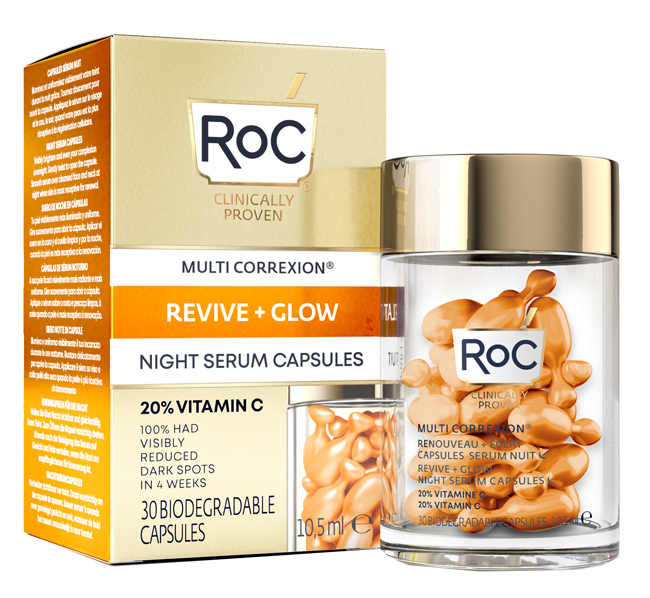 ROC MULTI CORREXION REVIVE + GLOW SIERO VISO NOTTE CAPSULE - Farmacia Murachelli Di Putelli dr. Giovanni