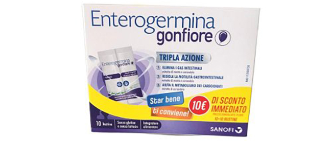 ENTEROGERMINA GONFIORE 10 + 10 BUSTINE - Farmacia Murachelli Di Putelli dr. Giovanni