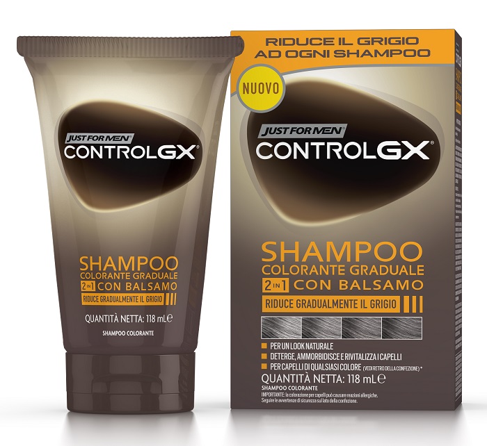 JUST FOR MEN CONTROL GX SHAMPOO COLORANTE GRADUALE 2 IN 1 CON BALSAMO 150 ML - Farmacia Murachelli Di Putelli dr. Giovanni
