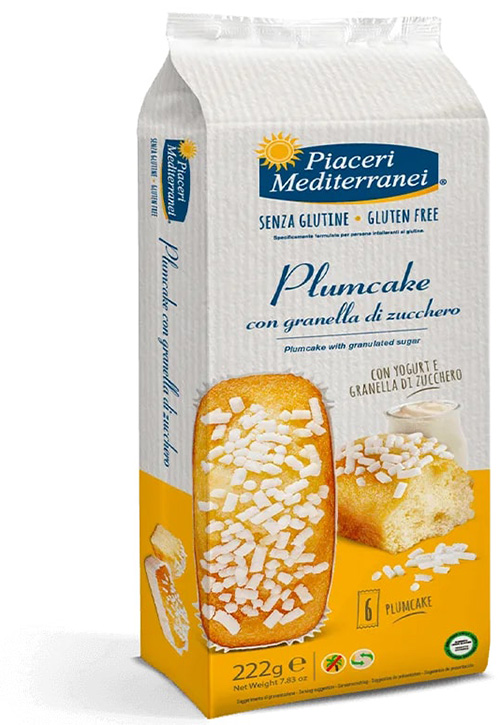 PIACERI MEDITERRANEI PLUMCAKE GRANELLA ZUCCHERO 6 PEZZI 37 G - Farmacia Murachelli Di Putelli dr. Giovanni
