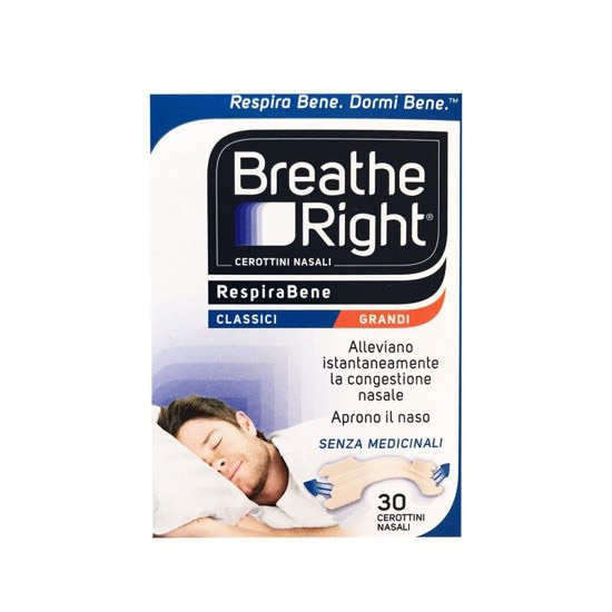 CEROTTI NASALI BREATHE RIGHT CLASSICI GRANDI 30 PEZZI - Farmacia Murachelli Di Putelli dr. Giovanni