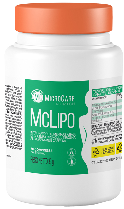 MICROCARE NUTRITION MC LIPO 30 COMPRESSE DA 1100 MG - Farmacia Murachelli Di Putelli dr. Giovanni
