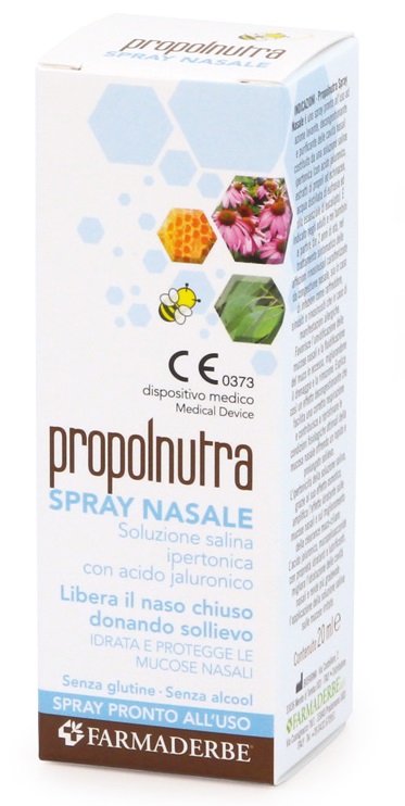 PROPOLNUTRA SPRAY NASALE SOLUZIONE SALINA IPERTONICA CON ACIDO IALURONICO 20 ML - Farmacia Murachelli Di Putelli dr. Giovanni