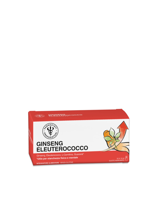 LFP GINSENG ELEUTEROCOCCO 10 FLACONCINI DA 10 ML GUSTO AGRUMATO SENZA GLUTINE - Farmacia Murachelli Di Putelli dr. Giovanni