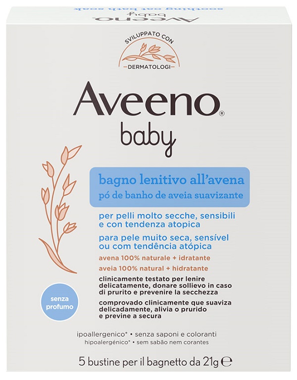 AVEENO BABY COLLOIDAL POLVERE BAGNO 5 X 21 G - Farmacia Murachelli Di Putelli dr. Giovanni