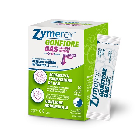 ZYMEREX GONFIORE GAS DOPPIA AZIONE CON S+E COMPLEX 20 BUSTINE MONODOSE DA 2 G - Farmacia Murachelli Di Putelli dr. Giovanni