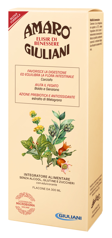 AMARO GIULIANI ELISIR BENESSERE 300 ML NUOVA FORMULA - Farmacia Murachelli Di Putelli dr. Giovanni