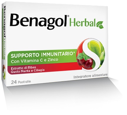 BENAGOL HERBAL MENTA E CILIEGIA 24 PASTIGLIE - Farmacia Murachelli Di Putelli dr. Giovanni