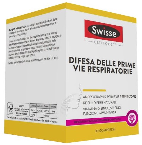 SWISSE DIFESA DELLE PRIME VIE RESPIRATORIE 30 COMPRESSE - Farmacia Murachelli Di Putelli dr. Giovanni