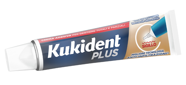 KUKIDENT PLUS BARRIERA ANTI-CIBO NEUTRO CREMA ADESIVA DENTIERE 40 G - Farmacia Murachelli Di Putelli dr. Giovanni