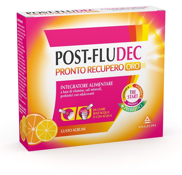 POSTFLUDEC AGRUMI PRONTO RECUPERO ORO 12 BUSTINE - Farmacia Murachelli Di Putelli dr. Giovanni