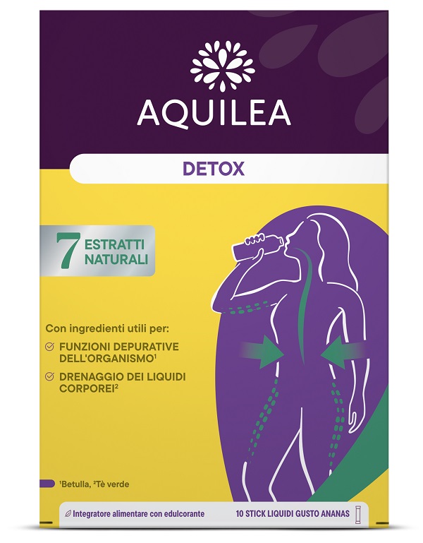 AQUILEA DETOX 10 STICK DA 15 ML CON EDULCORANTI - Farmacia Murachelli Di Putelli dr. Giovanni