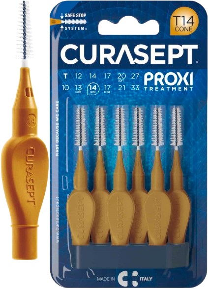 CURASEPT PROXI T14 OCRA/DARK GOLD 6 PEZZI - Farmacia Murachelli Di Putelli dr. Giovanni