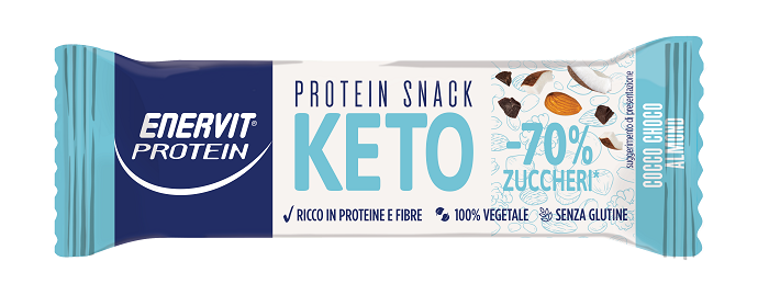 ENERVIT PROTEIN KETO SNACK COCCO CHOCO ALMOND 35 G - Farmacia Murachelli Di Putelli dr. Giovanni
