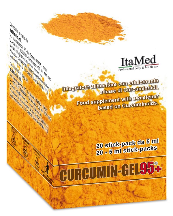 CURCUMIN GEL 95+ 20 BUSTINE STICK PACK MONODOSE DA 5 ML AROMA LAMPONE - Farmacia Murachelli Di Putelli dr. Giovanni