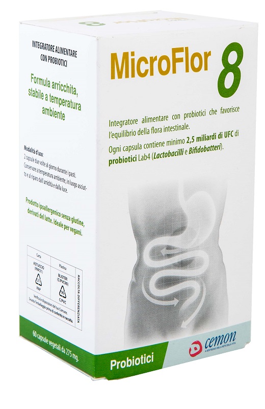 MICROFLOR 8 60 CAPSULE VEGETALI NO FRIGO - Farmacia Murachelli Di Putelli dr. Giovanni