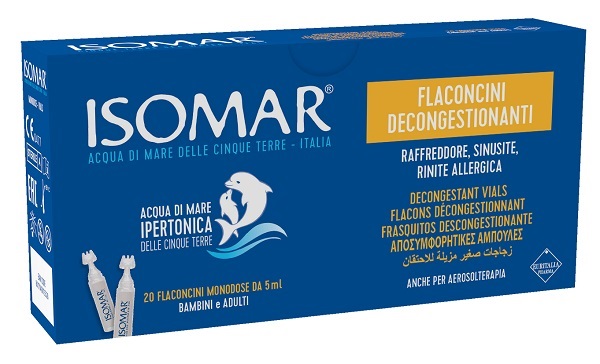 ISOMAR FLACONCINI DECONGESTIONANTI SOLUZIONE IPERTONICA 20 FLACONCINI 5 ML - Farmacia Murachelli Di Putelli dr. Giovanni