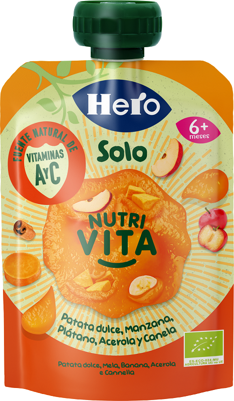 HERO BABY SOLO POUCH NUTRI VITA PATATA DOLCE MELA BANANA ACEROLA 100 G - Farmacia Murachelli Di Putelli dr. Giovanni