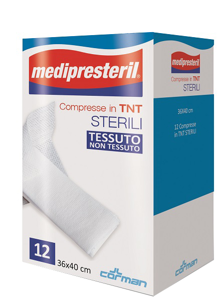 GARZA COMPRESSA MEDIPRESTERIL TNT 36X40CM 12 PEZZI - Farmacia Murachelli Di Putelli dr. Giovanni
