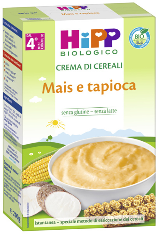HIPP BIO CREMA CEREALI MAIS/TAPIOCA 200 G - Farmacia Murachelli Di Putelli dr. Giovanni