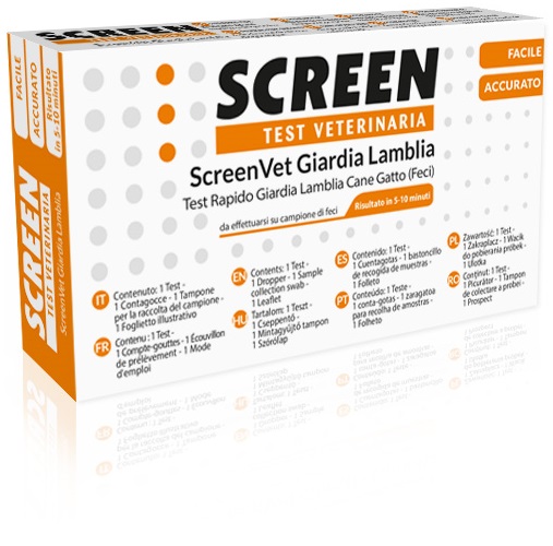 SCREENVET TEST RAPIDO VETERINARIA GIARDIA LAMBLIA FECI CANE E GATTO - Farmacia Murachelli Di Putelli dr. Giovanni