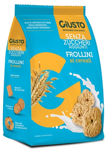 GIUSTO SENZA ZUCCHERO FROLLINI AI CEREALI SENZA ZUCCHERO 350 G - Farmacia Murachelli Di Putelli dr. Giovanni