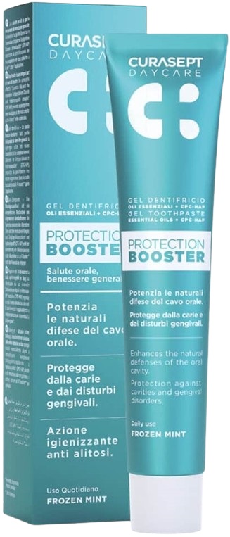 CURASEPT DAYCARE DENTIFRICIO PROTECTION BOOSTER FROZEN MINT 75 ML - Farmacia Murachelli Di Putelli dr. Giovanni