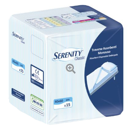 TRAVERSA SERENITY CLASSIC SUPER 40X60 CM 30 PEZZI - Farmacia Murachelli Di Putelli dr. Giovanni