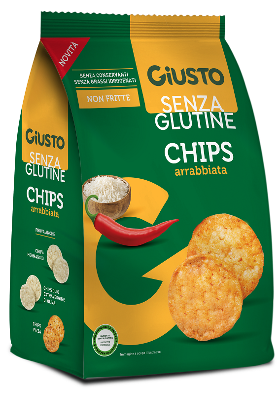 GIUSTO SENZA GLUTINE CHIPS ARRABBIATA 40 G - Farmacia Murachelli Di Putelli dr. Giovanni