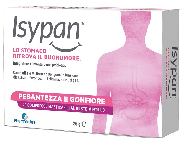 ISYPAN PESANTEZZA GONFIORE 20 COMPRESSE MASTICABILI - Farmacia Murachelli Di Putelli dr. Giovanni