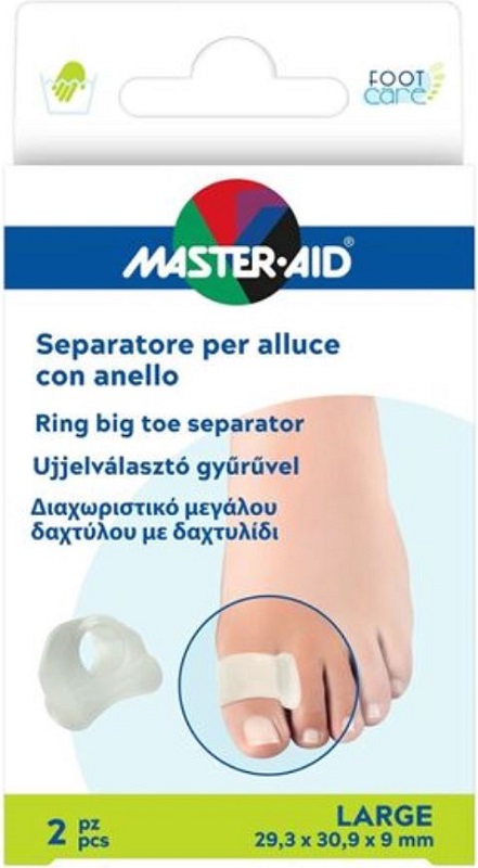 SEPARATORE ALLUCE MASTER-AID FOOTCARE CON ANELLO SMALL 2 PEZZI D3 - Farmacia Murachelli Di Putelli dr. Giovanni