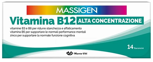 MASSIGEN VITAMINA B12 ALTA CONCENTRAZIONE 14 FLACONCINI - Farmacia Murachelli Di Putelli dr. Giovanni