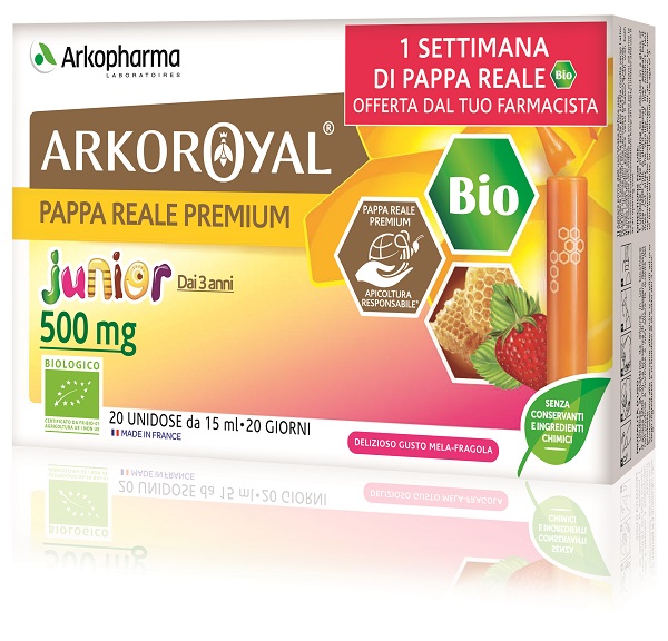 ARKOROYAL JUNIOR PAPPA REALE 500MG BIO 20 FIALOIDI PROMO - Farmacia Murachelli Di Putelli dr. Giovanni