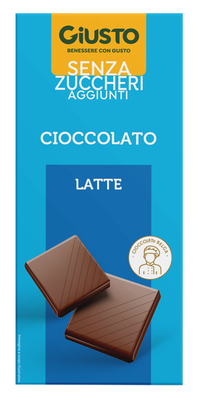GIUSTO SENZA ZUCCHERO TAVOLETTA CIOCCOLATO LATTE 85 G - Farmacia Murachelli Di Putelli dr. Giovanni