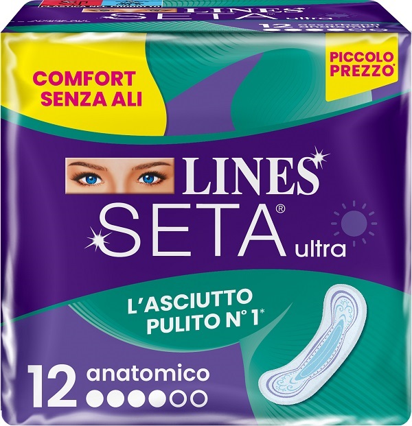 LINES SETA ULTRA ASSORBENTI ANATOMICO DWCT 12 PEZZI - Farmacia Murachelli Di Putelli dr. Giovanni