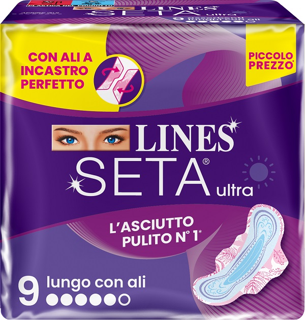 LINES SETA ULTRA ASSORBENTI LUNGO ALI DWCT 9 PEZZI - Farmacia Murachelli Di Putelli dr. Giovanni
