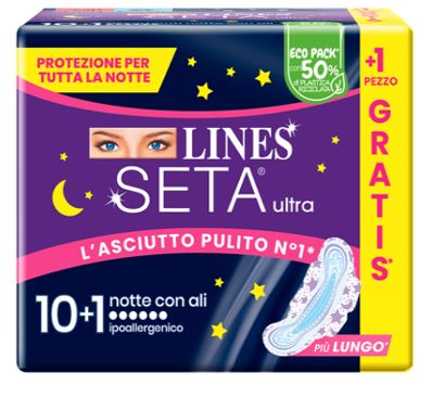 LINES SETA ULTRA ASSORBENTI NOTTE CP 10+1 PEZZI - Farmacia Murachelli Di Putelli dr. Giovanni