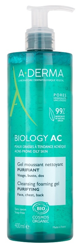 ADERMA BIOLOGY AC GEL DETERGENTE SCHIUMOGENO PURIFICANTE 400 ML - Farmacia Murachelli Di Putelli dr. Giovanni