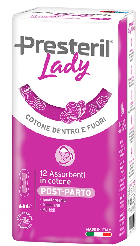 PRESTERIL LADY ASSORBENTE POST PARTO 10 + 2 PEZZI - Farmacia Murachelli Di Putelli dr. Giovanni