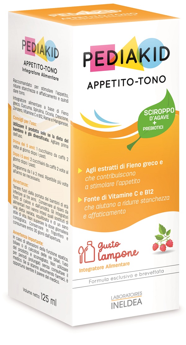 PEDIAKID APPETITO E TONO SCIROPPO 125 ML - Farmacia Murachelli Di Putelli dr. Giovanni