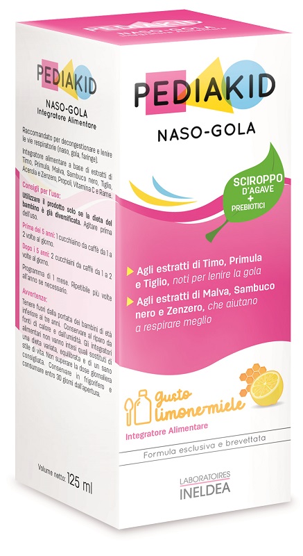 PEDIAKID NASO GOLA SCIROPPO 125 ML - Farmacia Murachelli Di Putelli dr. Giovanni