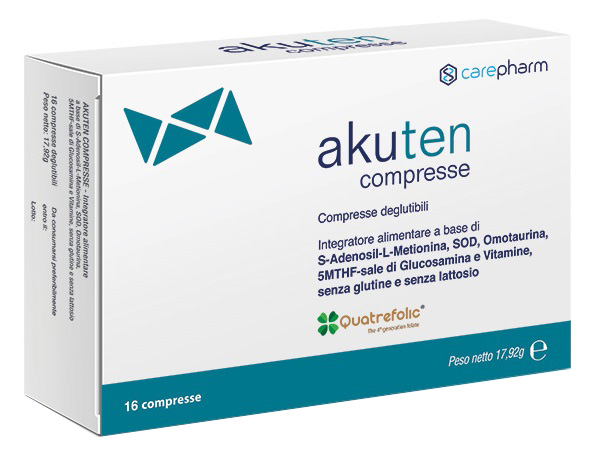 AKUTEN 16 COMPRESSE DEGLUTIBILI SENZA GLUTINE E LATTOSIO - Farmacia Murachelli Di Putelli dr. Giovanni