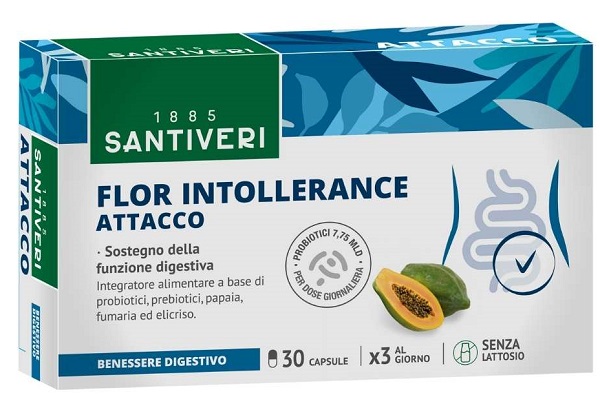FLOR INTOLLERANCE ATTACCO 30 CAPSULE - Farmacia Murachelli Di Putelli dr. Giovanni