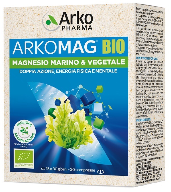 ARKOMAG BIO MAGNESIO MARINO & VEGETALE 30 COMPRESSE - Farmacia Murachelli Di Putelli dr. Giovanni