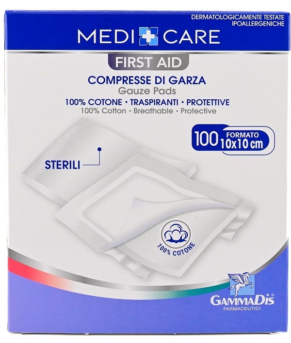GARZA MEDICARE COTONE 10X10 CM 100 PEZZI - Farmacia Murachelli Di Putelli dr. Giovanni