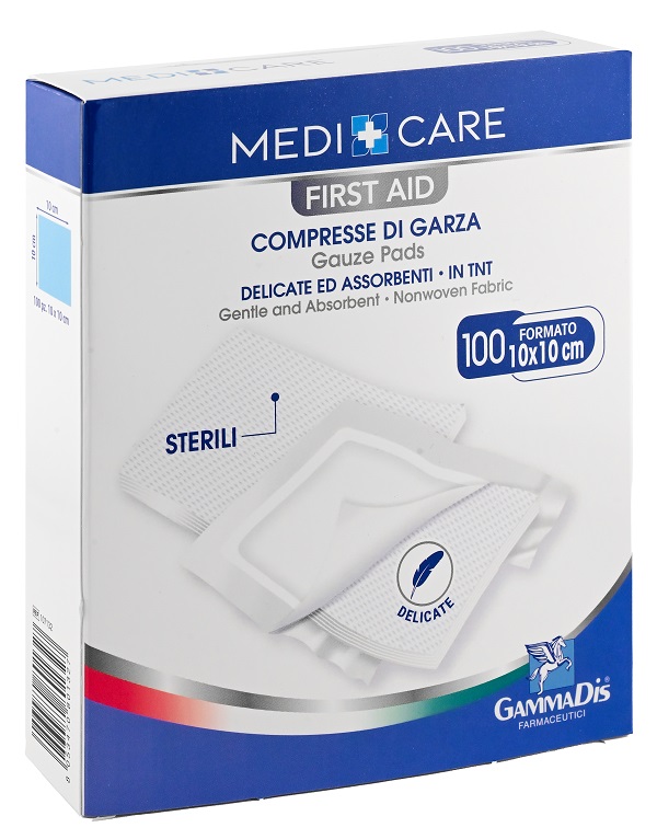 GARZA MEDICARE TNT 10X10 CM 100 PEZZI - Farmacia Murachelli Di Putelli dr. Giovanni