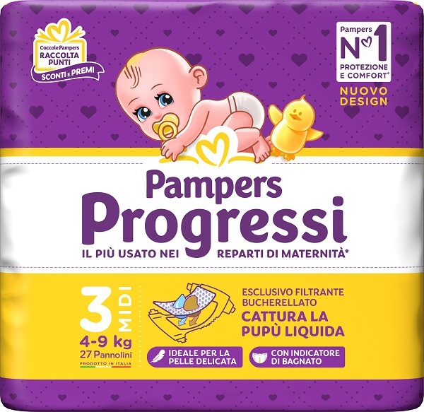 PAMPERS PROGRESSI MIDI 27 PEZZI - Farmacia Murachelli Di Putelli dr. Giovanni