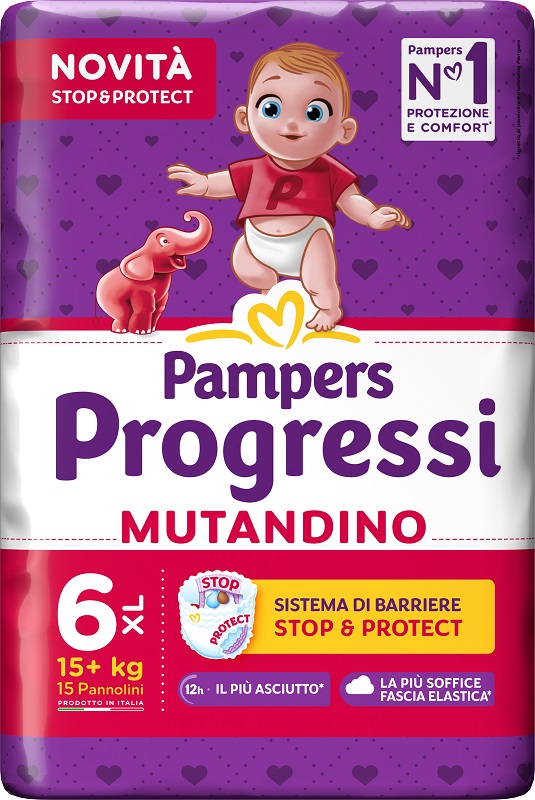 PAMPERS PROGRESSI MUTANDINA XL CP 15 PEZZI - Farmacia Murachelli Di Putelli dr. Giovanni